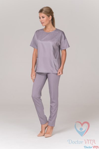 БЛУЗА МЕДИЦИНСКАЯ DR.SUPER "Sky" серая