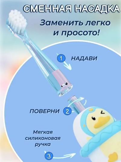 Электрическая детская зубная щетка BOMIDI (KB01) Blue