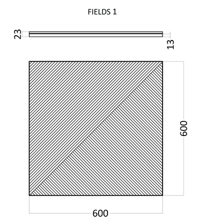 Гипсовая панель FIELDS 1 platinum артикул D-0008-1-pl