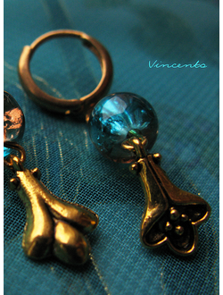 Серьги в стиле греческих украшений - "Золотые лилии"