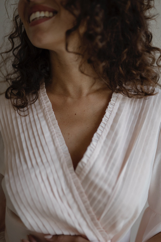 Будуарное платье-халат (персиковое)