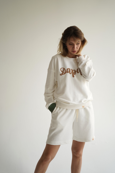 ШОРТЫ УНИСЕКС "ПРИЯТНО" БЕЛЫЕ