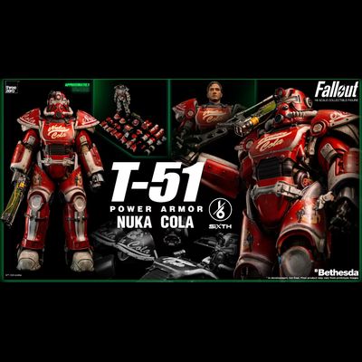 Силовая броня Т-51 "Нюка-Кола" (серия Fallout) - Коллекционная фигурка 1/6 Fallout T-51 Nuka Cola Power Armor (3Z07730W0) - Threezero