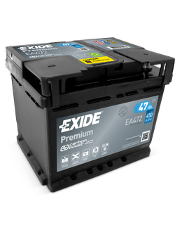 АККУМУЛЯТОР АВТОМОБИЛЬНЫЙ EXIDE PREMIUM EA472 R+ 47Ah 450А (En)