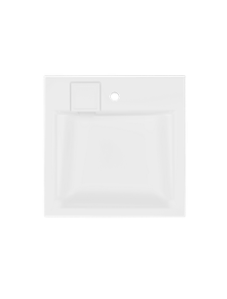 Раковина из литьевого мрамора над стиральной машиной с отверстием под смеситель Paola Siena 500, 600