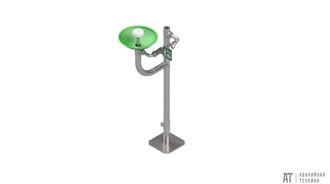 Аварийный фонтан для глаз/лица с креплением к полу. Модель АДУ-0601НЖ