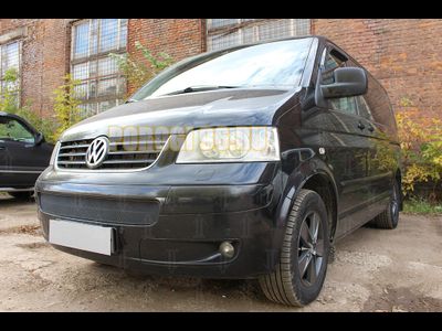 Защита радиатора Volkswagen T5 (Multivan,Caravelle) 2003-2009 black