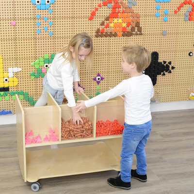 STEM Геометрические колышки, 256 шт (8 цветов) набор 1