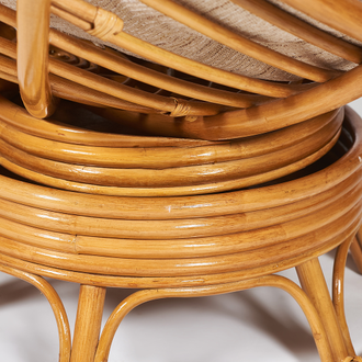 Кресло-качалка плетёное «Папасан» (Papasan 23/01B) + Подушка (Honey (мёд))