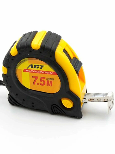 Рулетка прорезиненая 7,5м (80) РОСТОВ