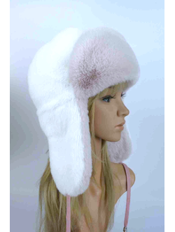 Ушанка "Эскимо" цвет белый + жемчуг