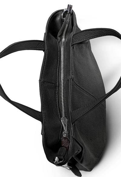 (АРТИКУЛ: 10016/5) СУМКА ЖЕНСКАЯ, СРЕДНЕГО РАЗМЕРА, НАТУРАЛЬНАЯ КОЖА, ЧЕРНАЯ, С ПЛЕЧЕВЫМ РЕМНЕМ