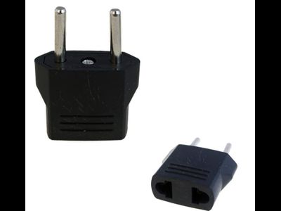 Переходник Евро вилка B007  Black (50pcs)