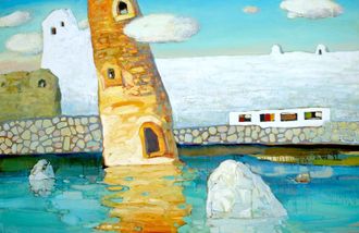 Золотая башня 80х120см х.м. 2014