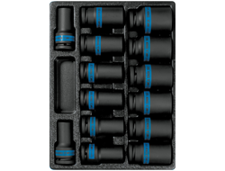 Набор ударных глубоких торцевых головок 3/4", ложемент, 14 предметов KING TONY 9-6414MP