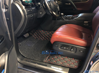 3D коврики эко кожа в салон Lexus LX570, LX450D из экокожи