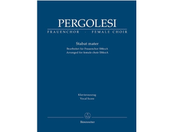 Pergolesi. Stabat mater für Soli, Frauenchor und Orchester Klavierauszug
