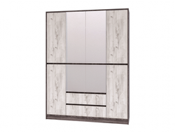 Спальня МИЛАНА - Секция №22 Шкаф 4х створчатый Ясень анкор/Дуб эльза