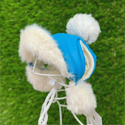 Шапочка для собак "POM", голубая