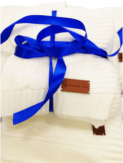 Плед вязаный "Косы"