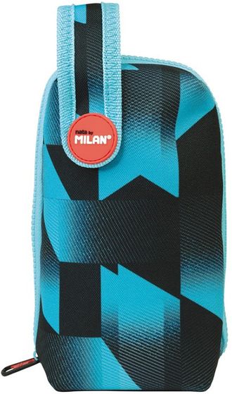Пенал Milan Fusion на ручке с 4-мя отделениями, наполненный (синий)