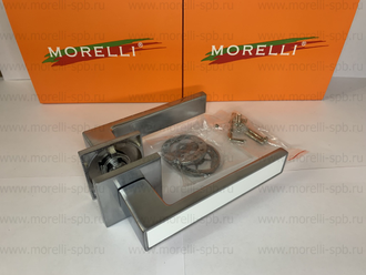 Дверные ручки Morelli "SULLA" MH-48-S6 SC/W Цвет Матовый хром/белый (копия)