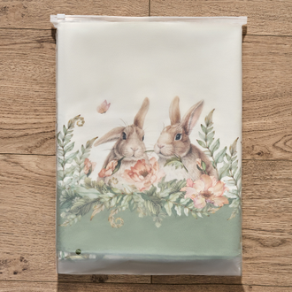 Скатерть овальная "Зайцы" 160Х220 см