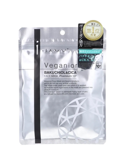 Маска для лица i-samu Veganior с экстрактом центеллы, витамином С и растительными экстрактами (10шт)