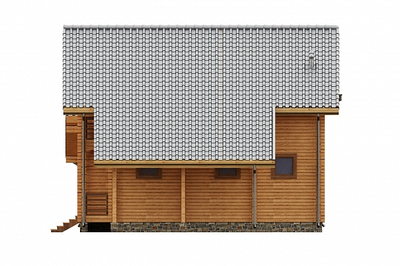 Двухэтажный дом "Истра 2" с навесом под автомобиль, 217 м2