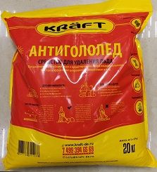 Антигололед KRAFT мешок 20 кг.