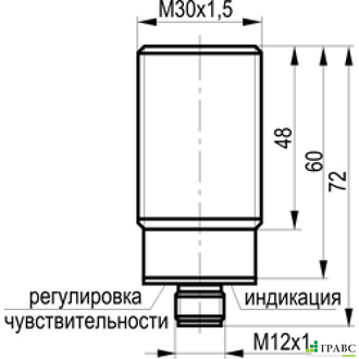 Емкостный датчик уровня CSB AC82A5-43P-10-LZS4