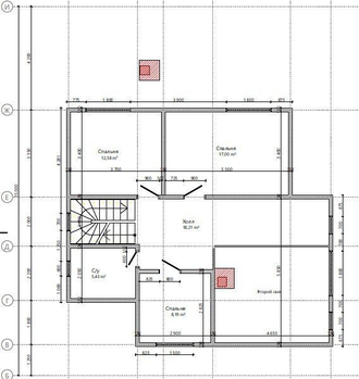 Двухэтажный каркасный дом с четырьмя спальнями 270м² (SK5)