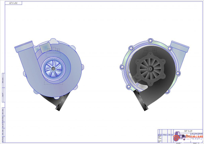 Турбокомпрессор для ЯМЗ-850.10 - ТКР 9-09