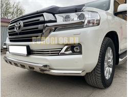 Защита переднего бампера с перемычками d60/60 для Toyota Land Cruiser 200 2015-