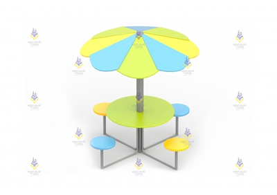 1437 Столик с навесом «Семицветик»