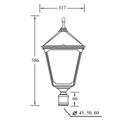 Садово-парковый светильник  Стрит Квадро (модификация 1)