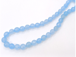 Агат тонированный граненый на нити  10мм  голубой