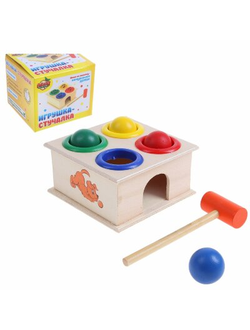 Стучалка квадратная с 4 шариками и молоточком "Любимые питомцы"