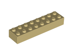 Brick 2 x 8, Tan (3007 / 300705 / 4141533 / 6037398)
