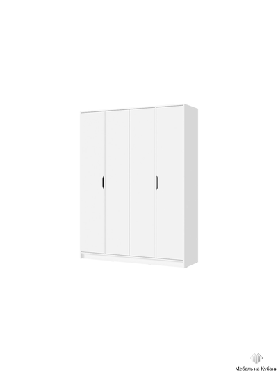 Руна ШК-04 Шкаф 4-х створчатый Белый/Белый