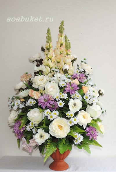 Композиция из искусственных цветов Лето цветочное  № Б015/Купить в Москве и СПБ на сайте АОАБУКЕТ.ру