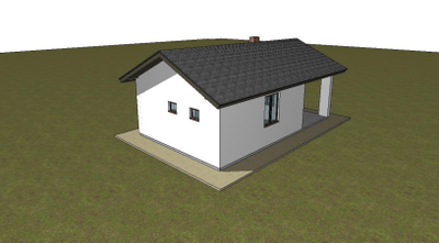 Одноэтажная баня с одной спальней 30м² (S98)
