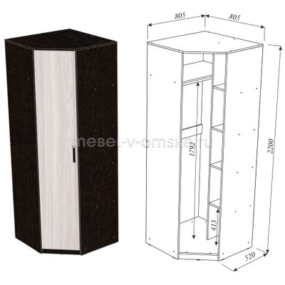 Шкаф Эмма угловой