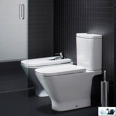 Унитаз с бачком Roca The GAP 342477000 34147000Y напольный горизонтальный выпуск с бачком