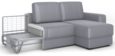 ДВУСПАЛЬНЫЙ РАСКЛАДНОЙ ПРУЖИННЫЙ ДИВАН-КРОВАТЬ БАРОЛО С НОЖКАМИ, УГЛОВОЙ, С ПОДЛОКОТНИКАМИ, СО СПАЛЬНЫМ МЕСТОМ И МЕХАНИЗМОМ ПАНТОГРАФ