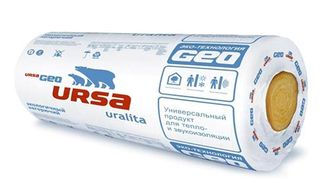 Утеплитель URSA GEO М-11 (2x10000x1200x50 мм) стекловолокно, 24 м2