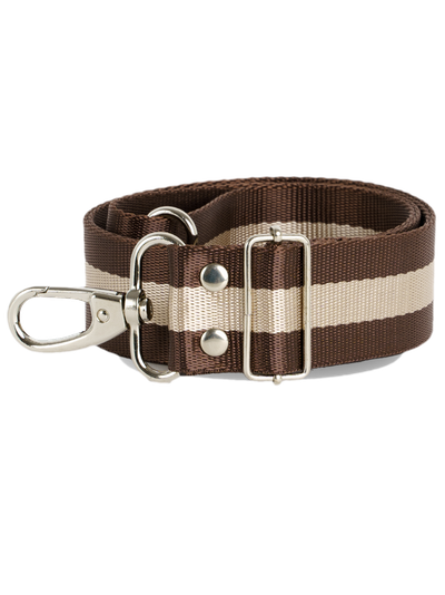 Ремень гитарный  с карабинами 120 см цвет кофе с молоком