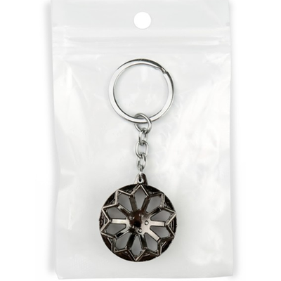Брелок «Диск D-3» металл, ХРОМ/ТЁМНЫЙ