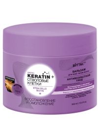 Витекс Keratin &amp; Стволовые клетки Бальзам для всех типов волос восстановление и омоложение 300мл