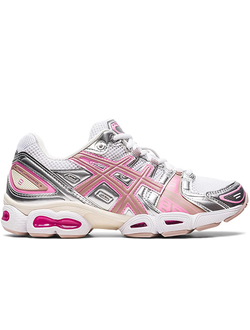 Asics Gel Nimbus 9 White Pure Silver Серебристые с розовым